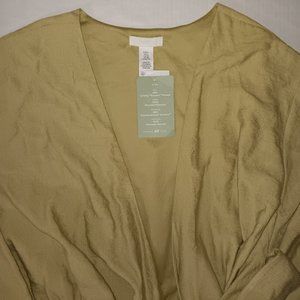 H&M WOMEN'S TIE DETAIL WRAP DRESS